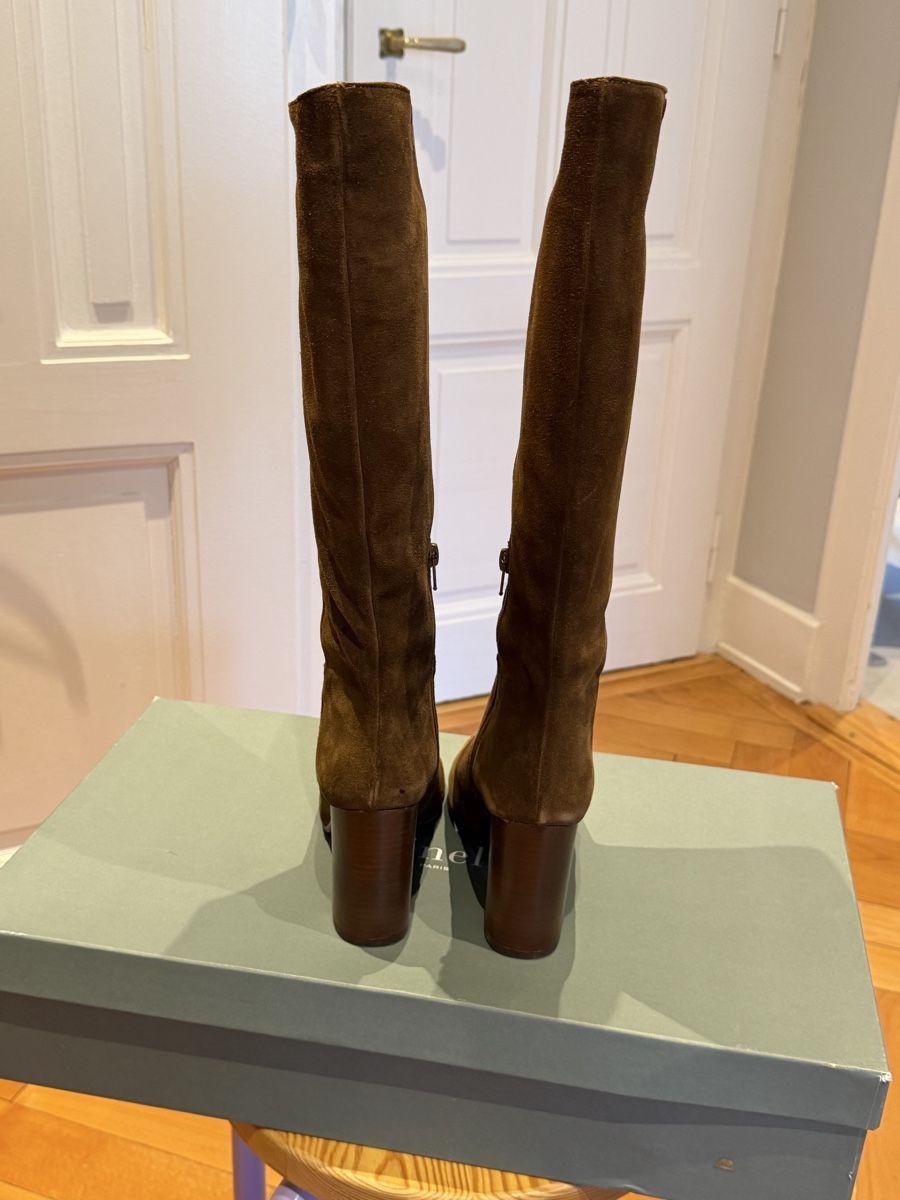 Damenschuhe: Minelli Brown Suede Knee High Boots - Size 39 – Neu (gemäss Beschreibung) aus Genève von jud_xrl8 1