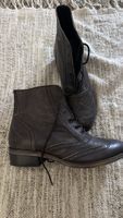 Damen Schnürstiefel Brogue Leder braun gebrauchter Zustand
