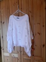Blouse Tunique  blanche avec perles