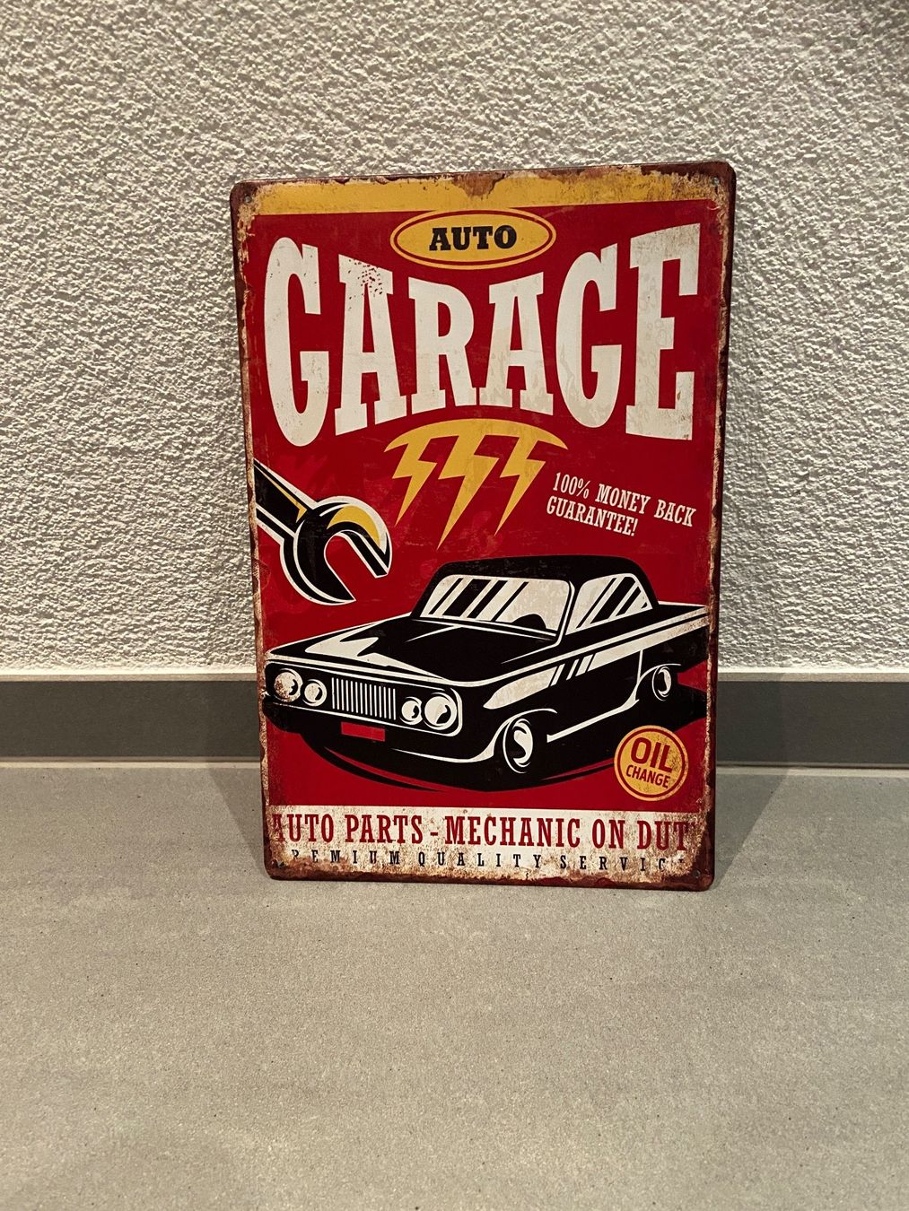 Schilder: SCHILD Vintage Blechschild GARAGE AUTO NEU – Neu und originalverpackt aus Seon von Aaargauer01 3
