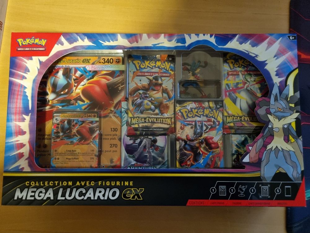 Pokemon Mega Evolution Series Mega Lucario Ex Collection Avec Figurine Franzosisch main image 1