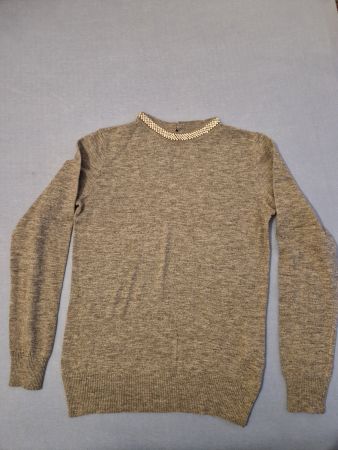 MORGAN Damenpullover mit Strasskragen