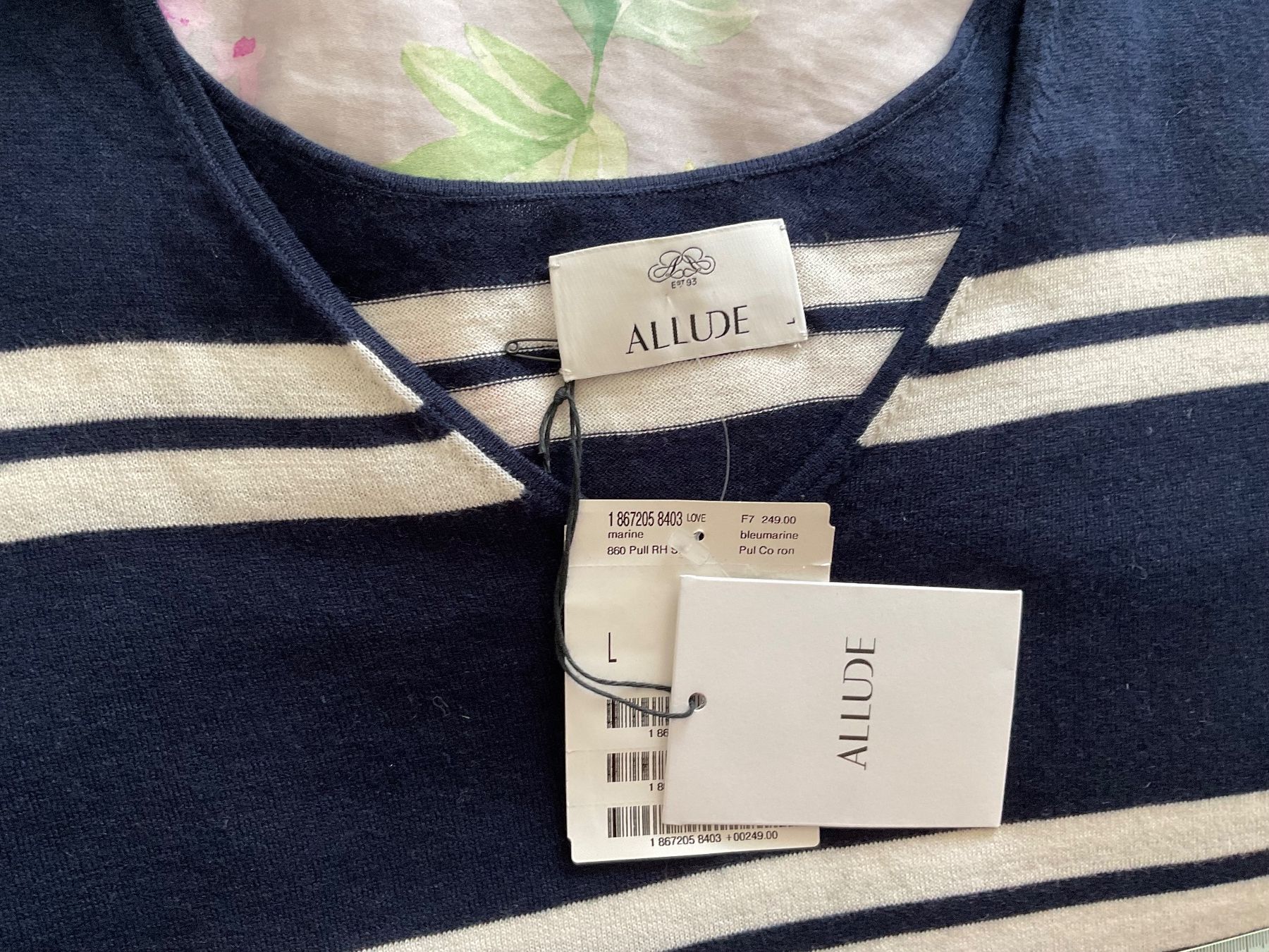 Allude Maglioni & Felpe: ALLUDE BW Kaschmir Pullover Gr L NEU NP 249 – Nuovo e nell'imballaggio originale da Urdorf venduto da alda02 4