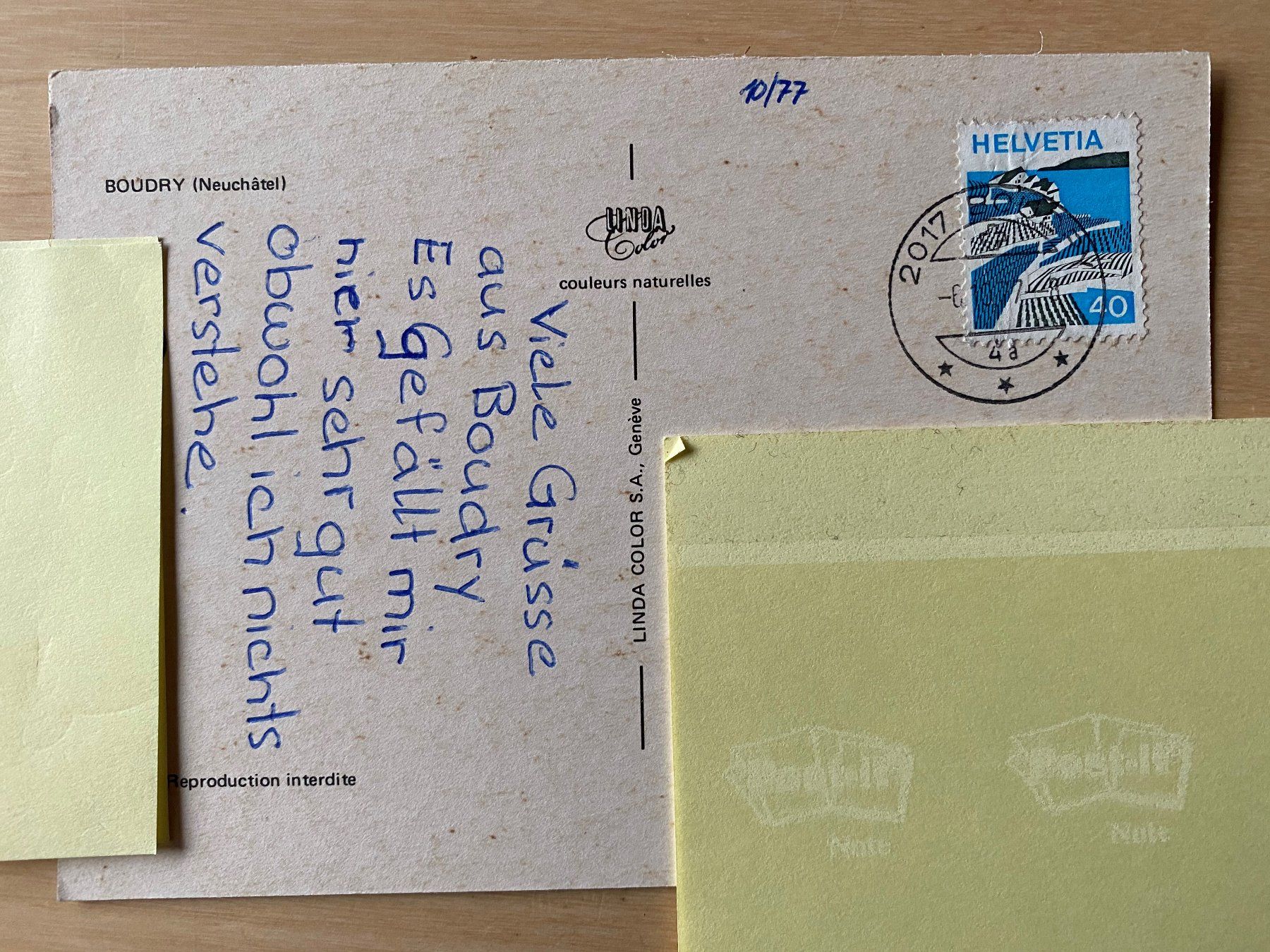 Cartes postales: AK BOUDRY NE (1977) – D'occasion à deitingen par popcorn02 1