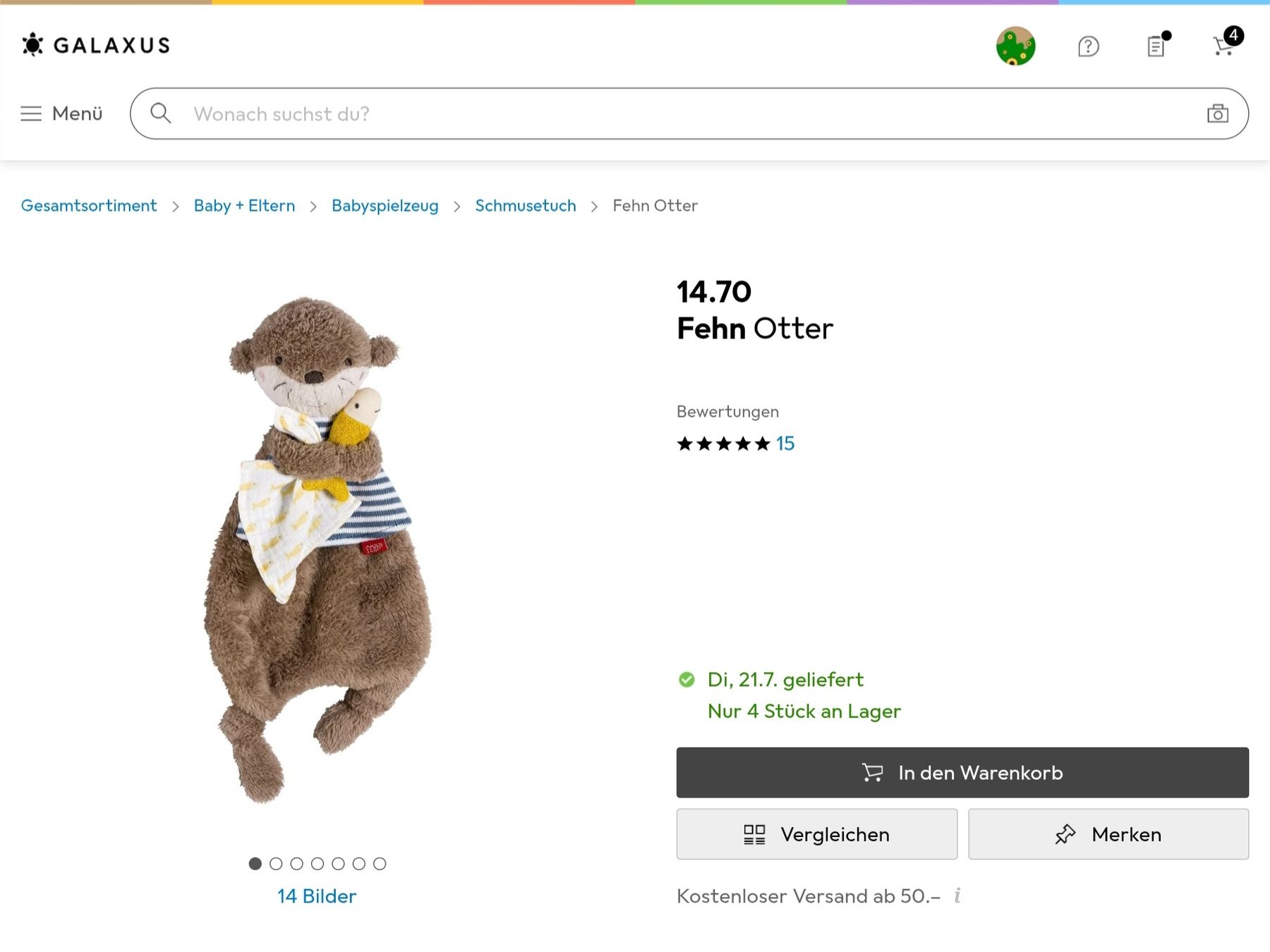 Spielzeuge: Fehn Schmuse Otter – Gebraucht aus Zürich von Kris8050 1