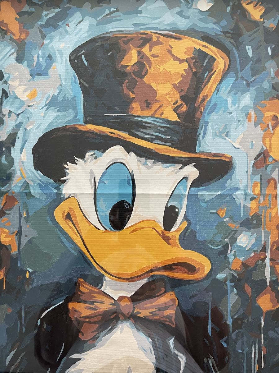 Foto & Immagini: Handcrafted Dagobert Duck auf Leinwand – Nuovo (secondo la descrizione) da Oensingen venduto da antje357 1