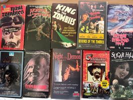 10 Zombies and Horror VHS Ntsc/Pal Cult Rare films