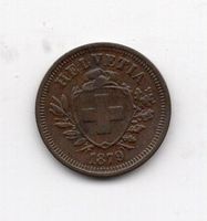 (971) Schweiz, 1 Rappen 1879, top stgl