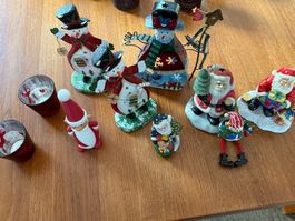 Weihnachtsdekoration Set Schneemänner Weihnachtsmänner