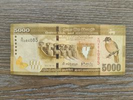 Sri Lanka 5'000 Rupees 2015 !!!!!!!