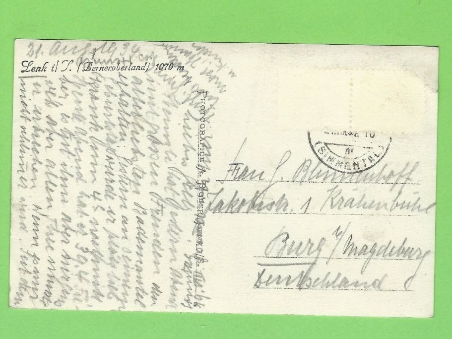 Cartoline postali: Lenk i.S. (Berneroberalp) – Usato da Zürich venduto da t24_de 1