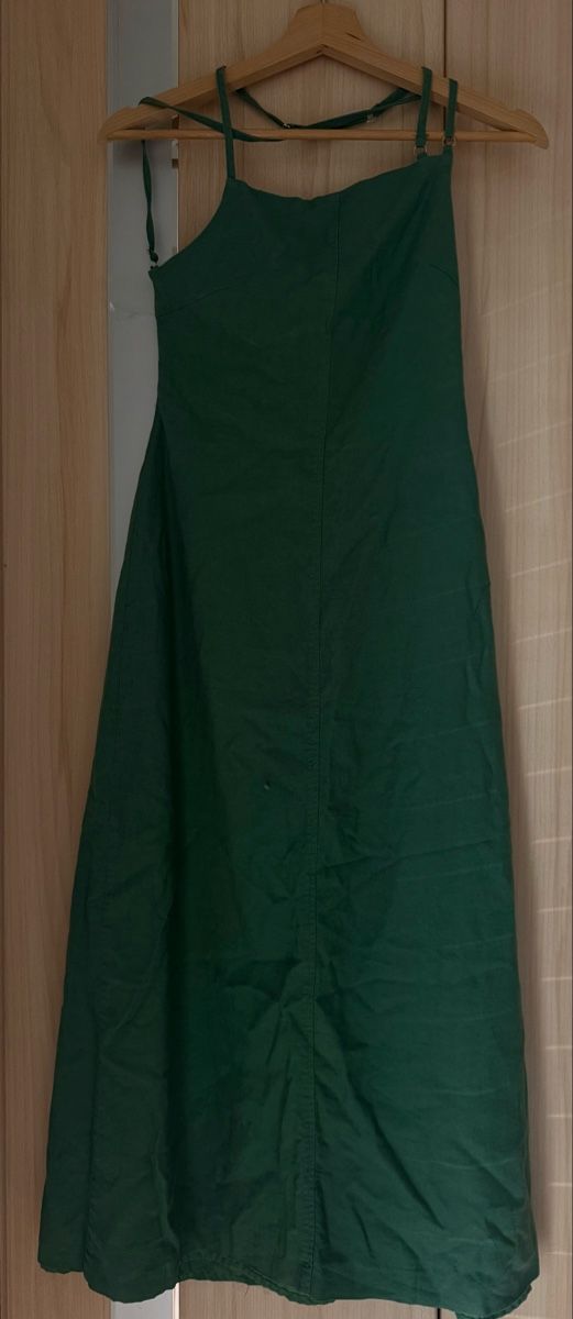 Zara Kleider: Robe verte longue bretelles dos nu taille S  – Neu (gemäss Beschreibung) aus Biel/Bienne von ant_h25x