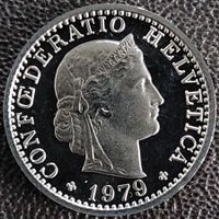 20 Rappen 1979 pp / aus Münzsatz / in einer Münzkapsel