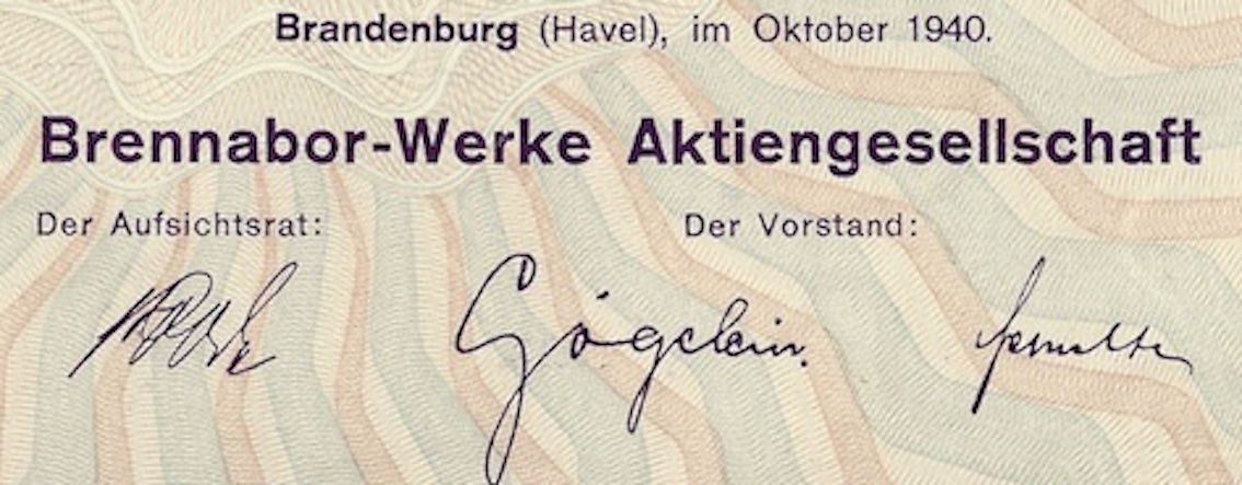 Documenti: Brennabor-Werke AG, Brandenburg - 1940 – Usato da Solothurn venduto da Sgasche 1