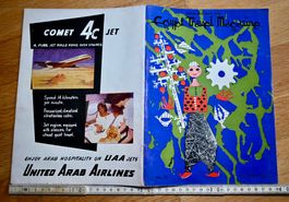 EGYPT Travel Magazine 1960 SWISSAIR allitalia TWA olympicUAA