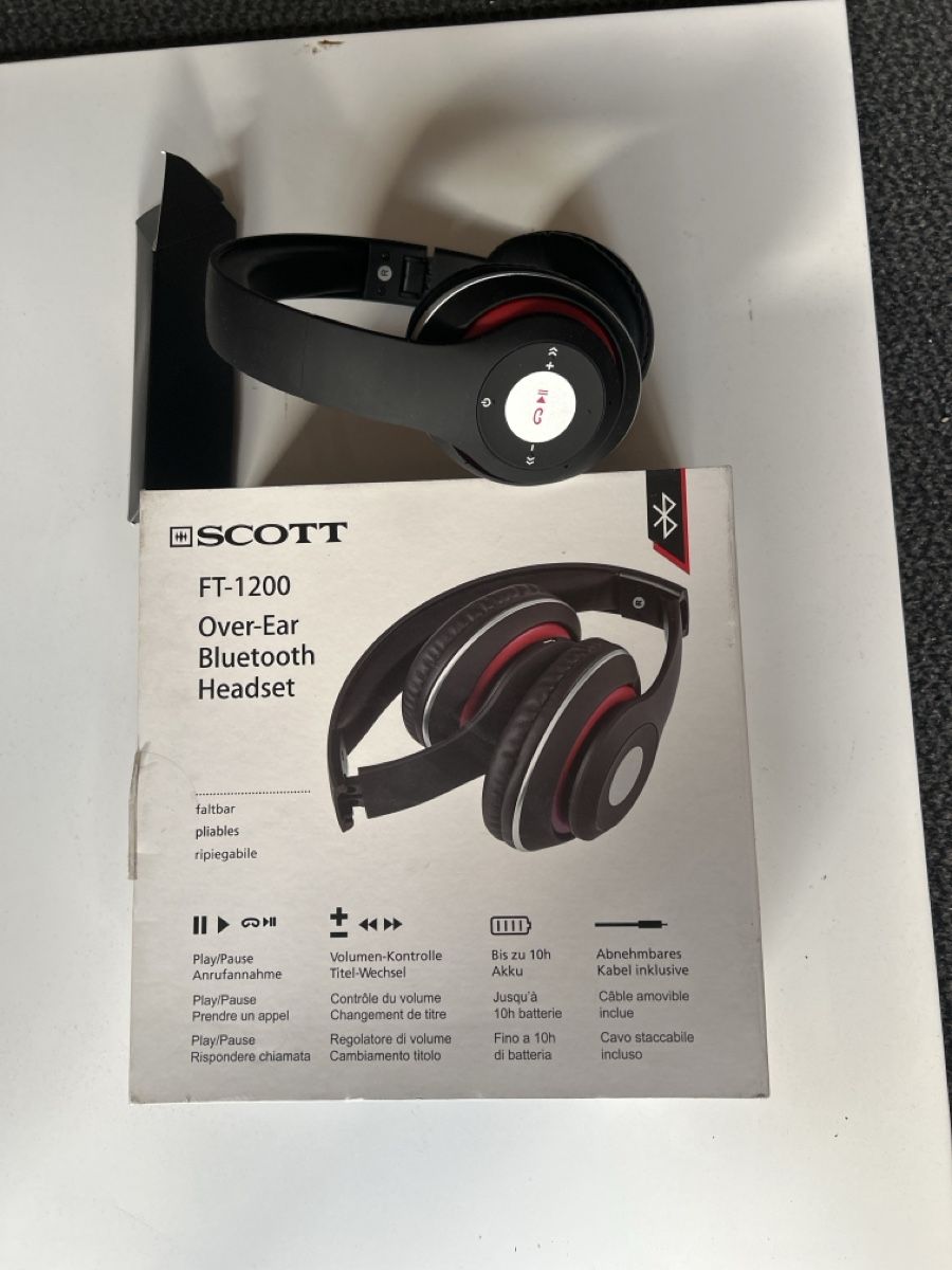 Kopfhörer: SCOTT FT-1200 Over-Ear Bluetooth Headset neuwertig – Gebraucht aus Wichtrach von FrankAJ 1