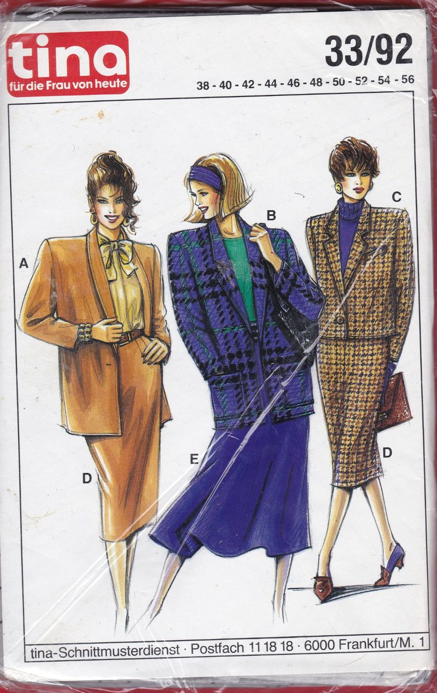Cartamodelli: TINA SCHNITTMUSTER, 33/92 – Usato da Oberrieden venduto da Gebirgsstelze