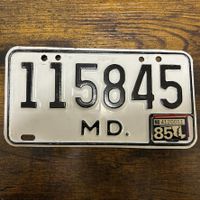 🇺🇸 U.S. Motorradnummer, Maryland 115845 - (22x11cm)