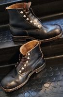 Robuste Herren Leder Bergschuhe Gr. 42 mit Spikes/ Eisen Be