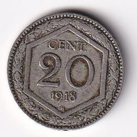Italien 20 cent. 1918s-ss