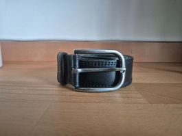 Wie neu: Jeans Fritz Ledergürtel Schwarz 105cm, echt Leder!
