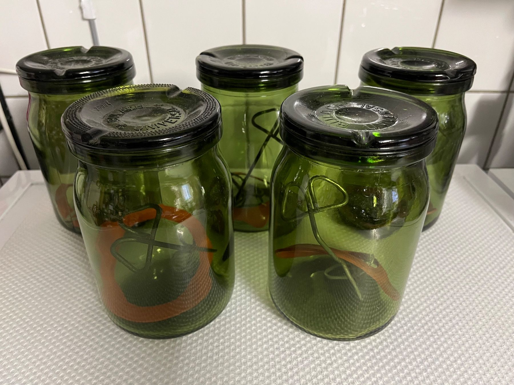 Bülacher Contenitori & Simili: 5 Bülach Weckgläser Einmachgläser Fermentiergläser Gläser – Usato da Frauenfeld venduto da Babytimmy