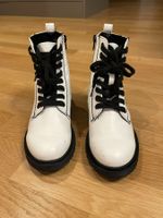 Weisse Boots, Stiefeletten mit Schnürung, Grösse 37