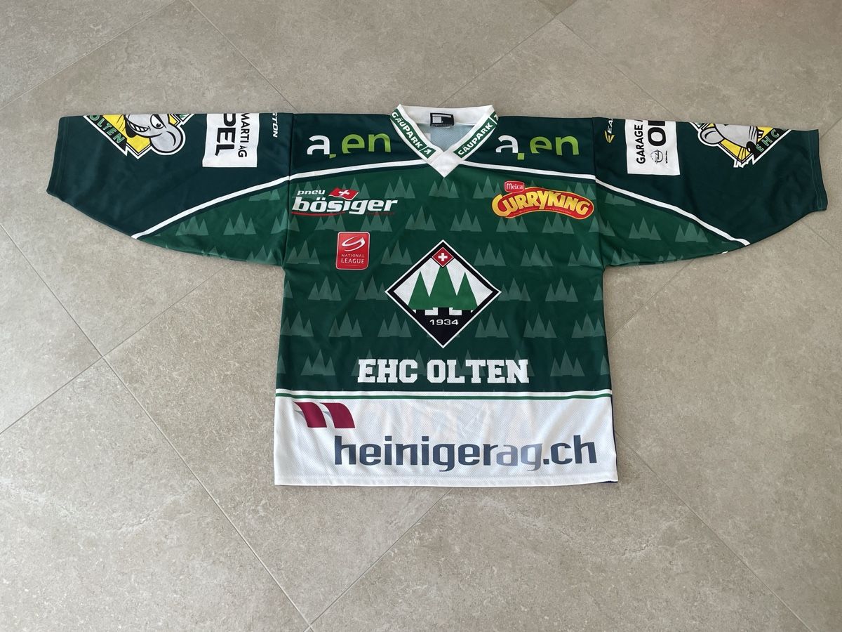 Canottiere & Pantaloni: Maillot/Trikot EHC Olten L mit autogramm team – Usato da Genève venduto da jon_ydl8
