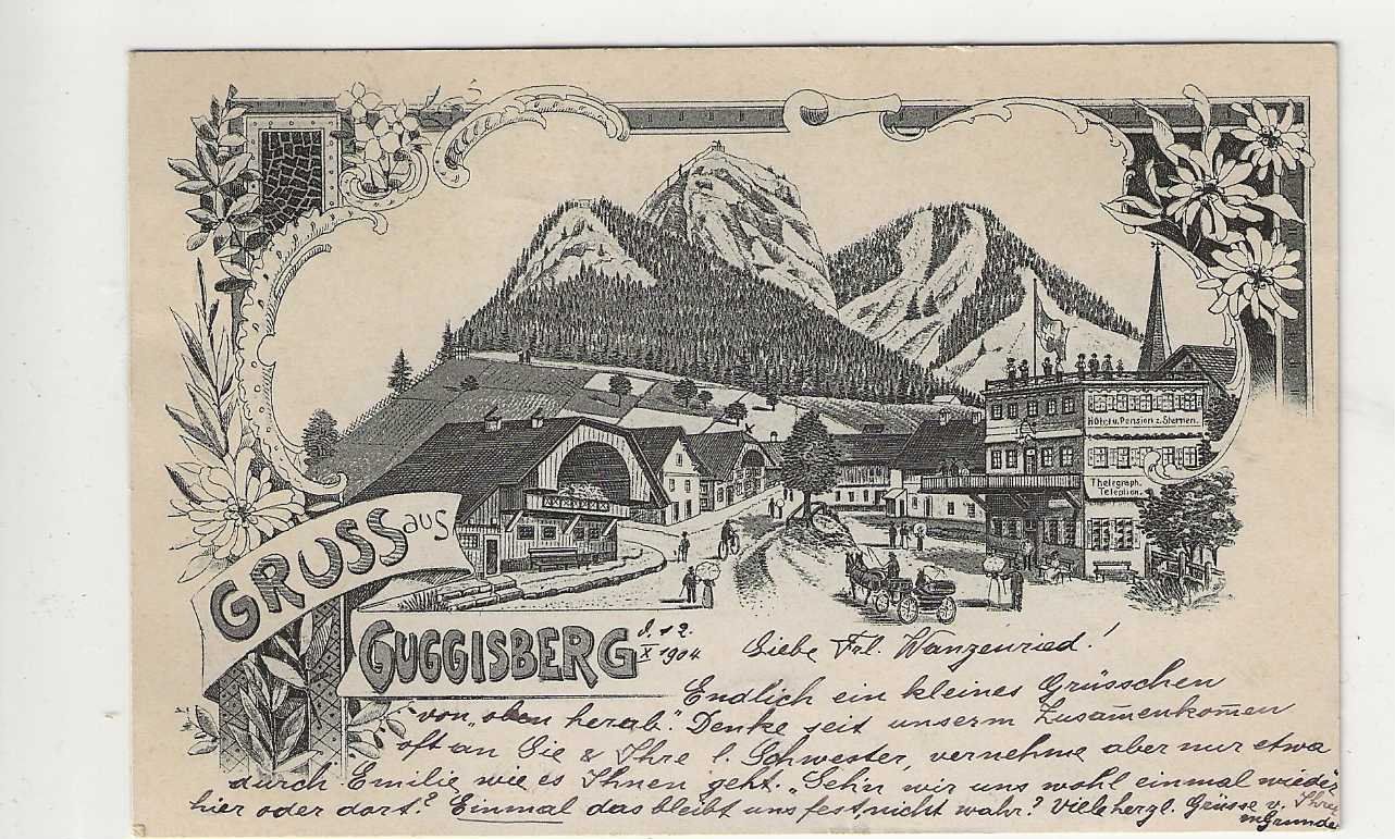 Cartoline postali: Guggisberg,  Litho, 1904 – Usato da Spiez venduto da Niesen20