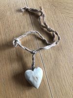 Rustikales Holzherz Anhänger Deko Vintage Shabby Landhaus