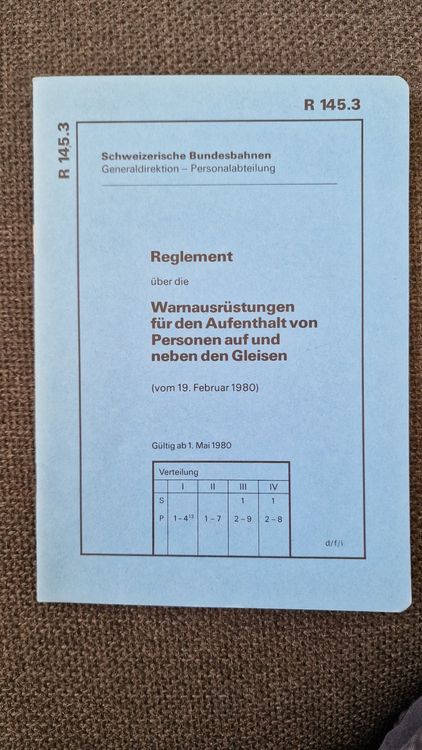 Reglement | R145.3 | Kaufen auf Ricardo