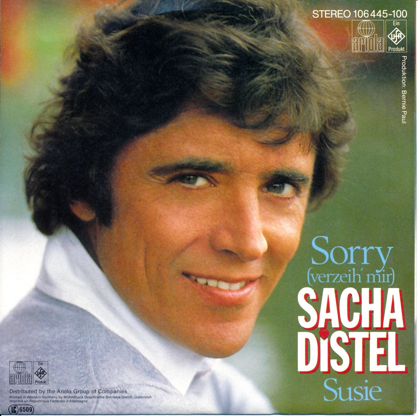 Dischi in vinile: SACHA DISTEL - SORRY (7'' Vinyl Single NM) – Usato da Hedingen venduto da Studers 1
