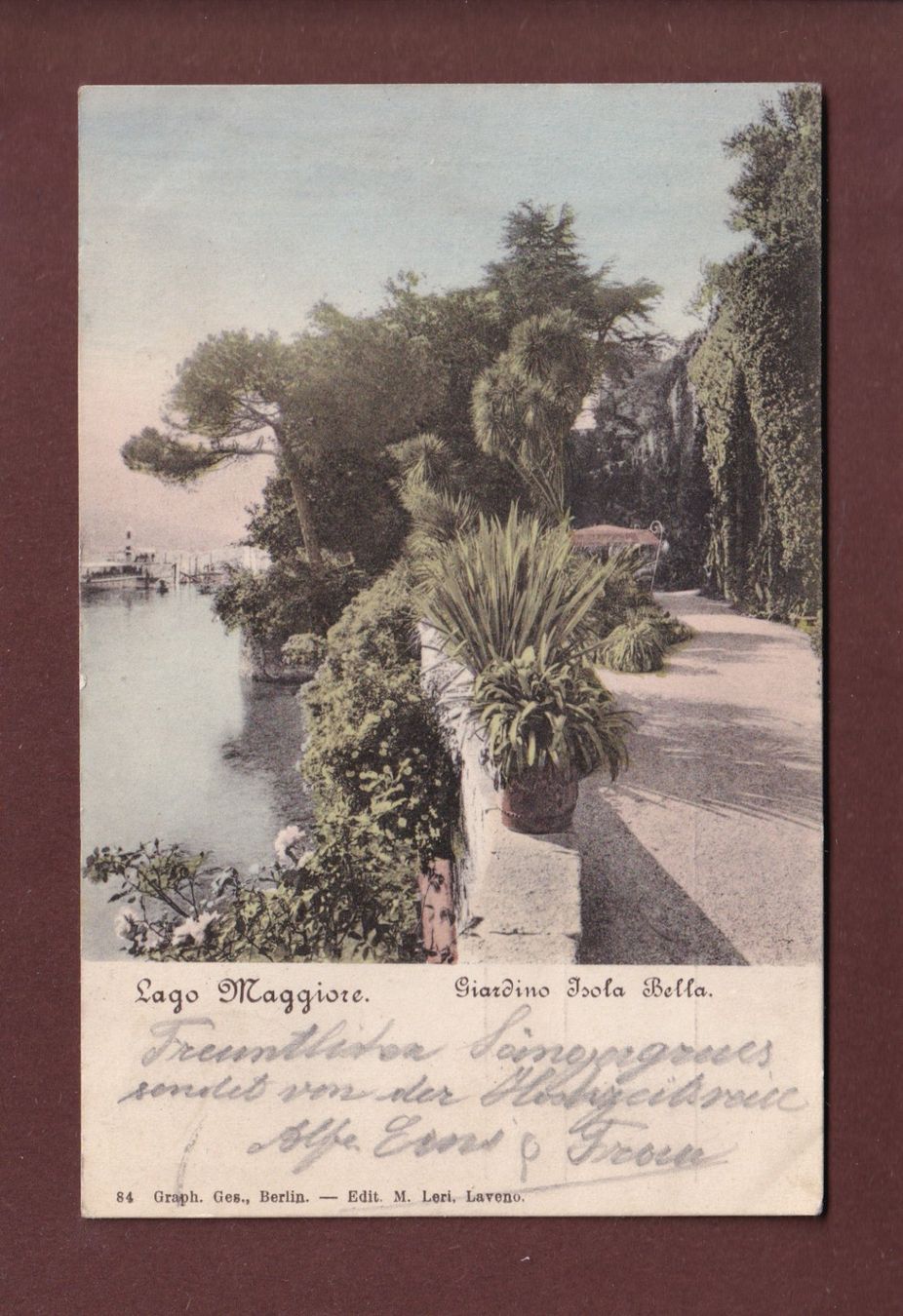 Cartoline postali: LAGO MAGGIORE - 1903 – Usato da Pully venduto da nicecards
