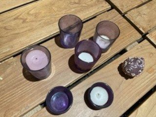 Kerzenständer: 7-teilieges teelichter serie violett – Gebraucht aus Schwarzenberg LU von kindler007 2