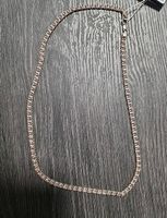 925 Silberkette mit pinken Steinen  50 cm