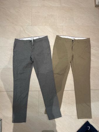 Chino Pants JACK&JONES Slim Fit Size 36/34 Grey Brown