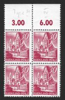 Franz. Zone Rheinland Pfalz-30 Pf/ 4er-Block aus Bogen o.Mi.