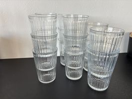 VARDAGEN IKEA Gläser transparent geriffelt gebraucht