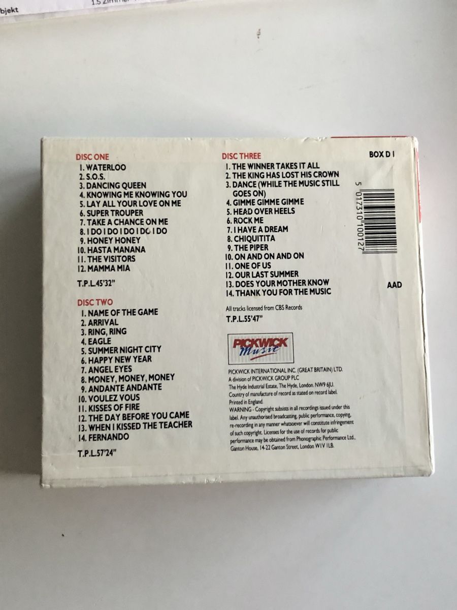 CD: ABBA The Hits Box Digitally Remastered / CD Set – Usato da Wettingen venduto da ABBA-Retro 3