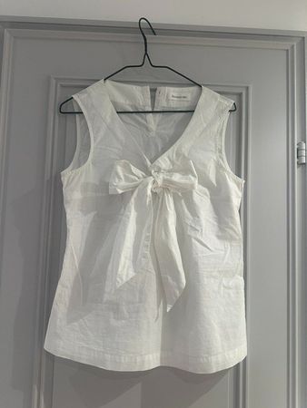 Ärmellose Bluse, Boho, Romantik,  Schleife, Urlaub Apero
