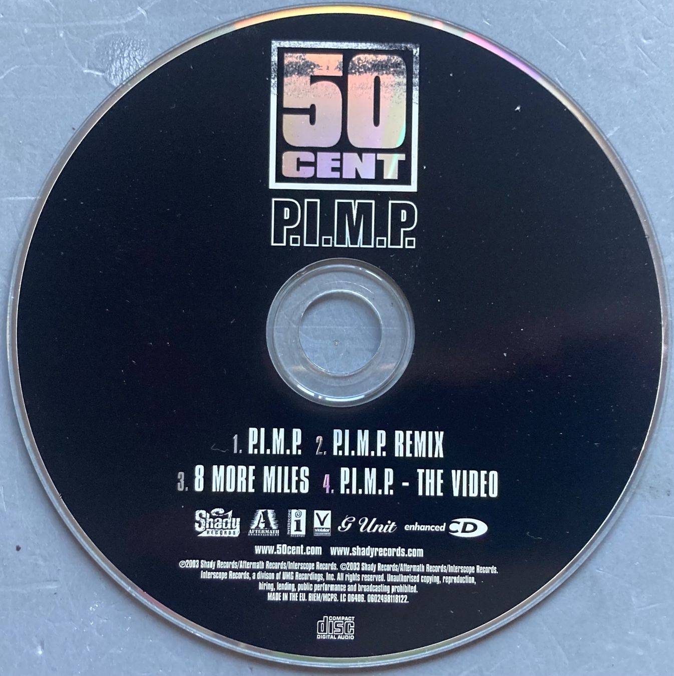 CDs: 50 CENT - P.I.M.P – Gebraucht aus Poliez-Pittet von Newtown-Records 1