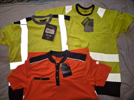 3 Sicherheitsshirt, L  2x gelb, orange  div. Marken.