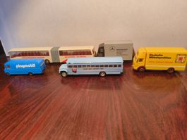 5 Herpa Modellautos Bus Lastwagen Playmobil Mercedes Setra