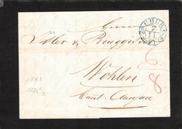 Faltbrief Chur - Wohlen AG mit Inhalt,6.11.1843,Wi-Nr.1772,.