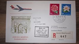 Swissair Zürich - Geneve - Casablanca 05.04.1965