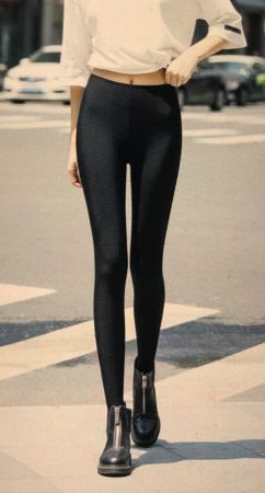 Tezenis Leggings di cotone nero-tgM/L-chic per autunno