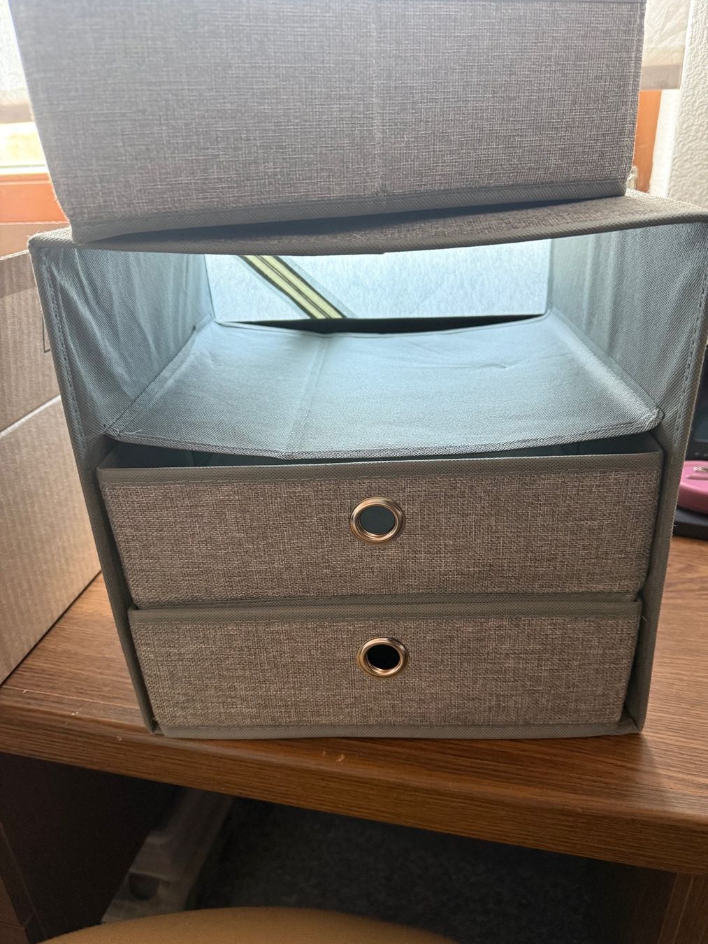 Contenitori & Simili: SCHUBLADENBOX in Leinenoptik – Nuovo (secondo la descrizione) da Riedt b. Erlen venduto da Malaika57 2