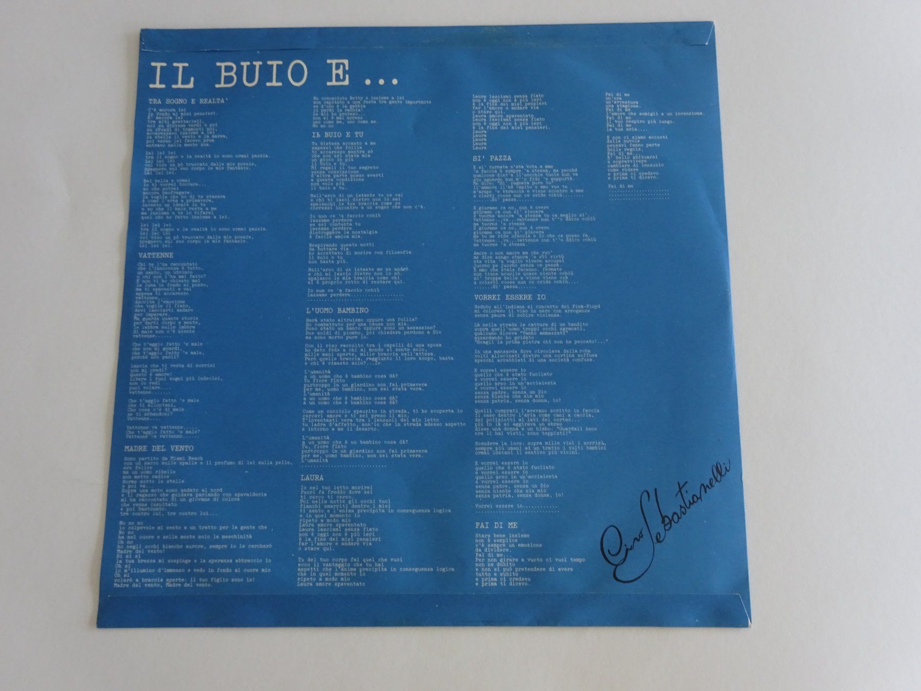 Dischi in vinile: LP Ciro Sebastianelli - Il Buio E... von 1977 – Usato da Birmenstorf venduto da Poweroldies 8