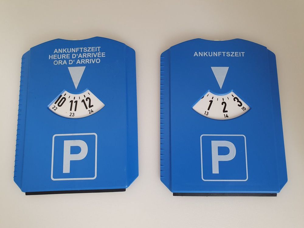 Blau Parkkarte mit Ice-Kratzer für blaue Zone (Parkscheibe)
