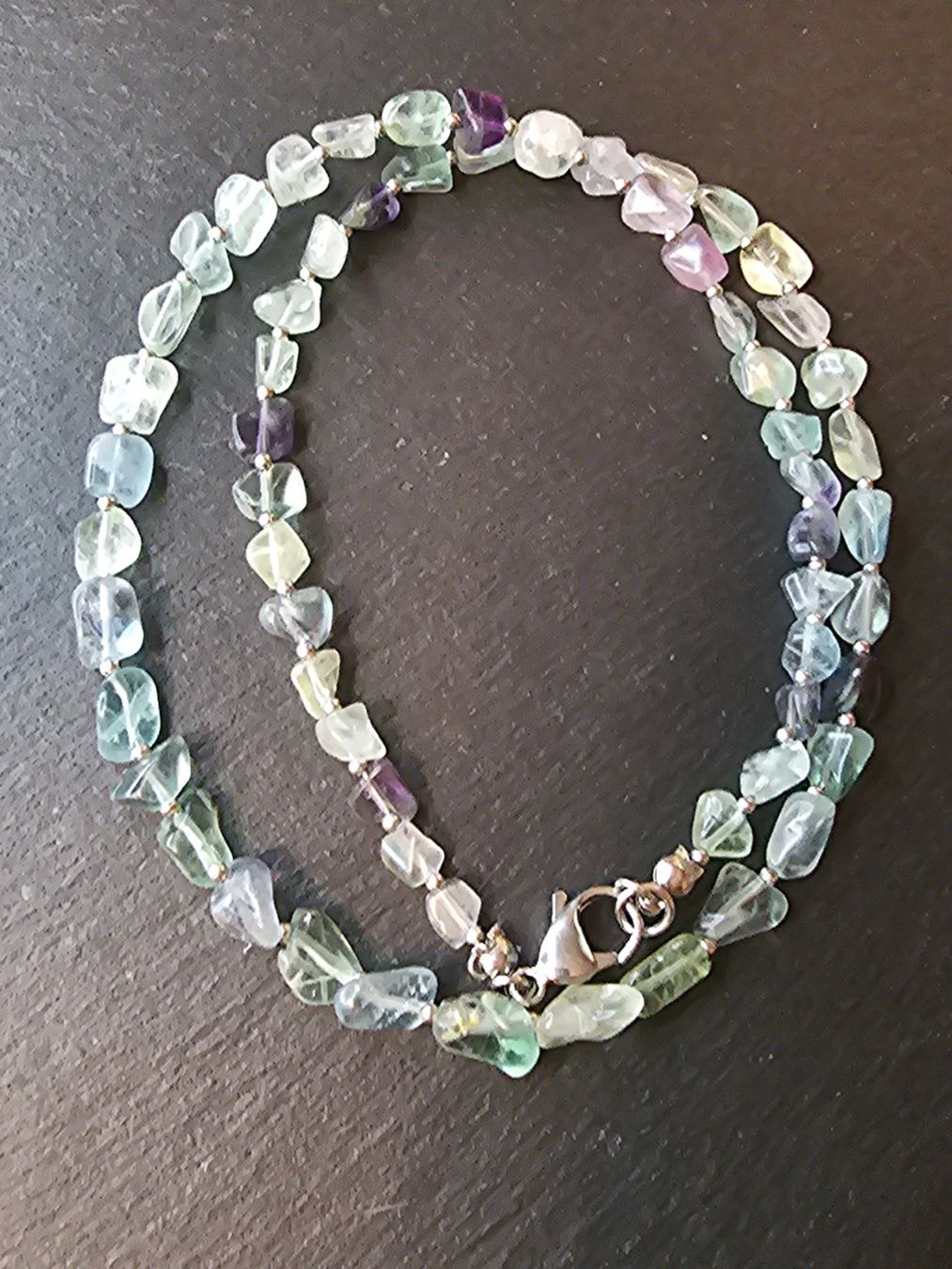 Catenine: Multi Fluorit Kette Edelstein Edelsteinkette – Nuovo (secondo la descrizione) da Riedt b. Erlen venduto da Gottestraene 9